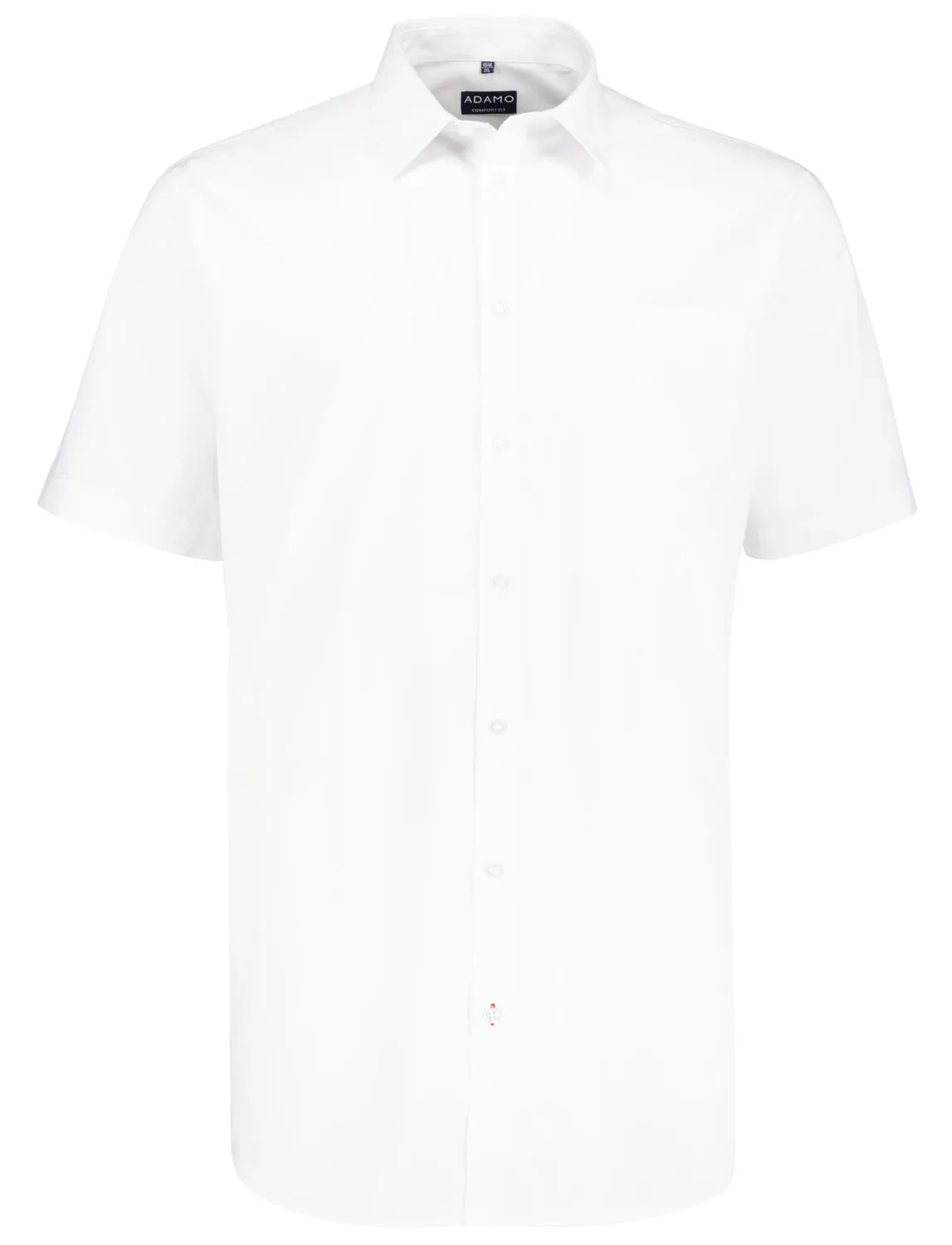 -----Adamo overhemd korte mouw uni wit----
