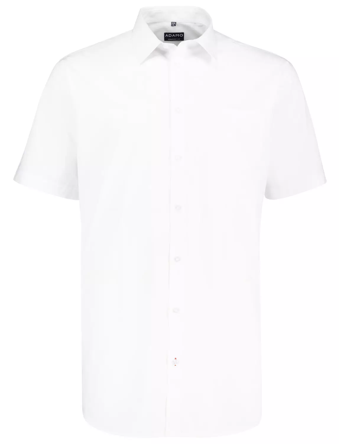 -----Adamo overhemd korte mouw uni wit----