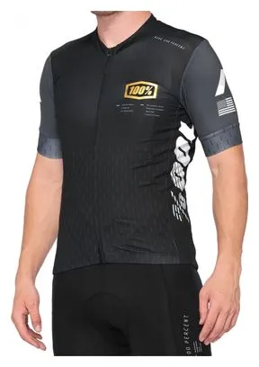 Exceeda Jersey Korte Mouw 100% Zwart / Grijs