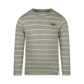 Koko Noko Ki T-shirt ls long back faded green  